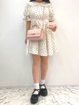 「アイテム（財布、ピンク系）」を使った、SAMANTHAVEGAShopStaffさん（レディース・150cm）の夏コーディネート