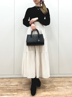 「SAMANTHAVEGA（サマンサベガ）のアイテム」を使った、SAMANTHAVEGAStaffさん（レディース・160cm）の冬コーディネート