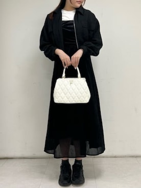 「モノクロコーデ」｜SAMANTHAVEGAStaffさん（レディース・172cm）の秋コーディネート