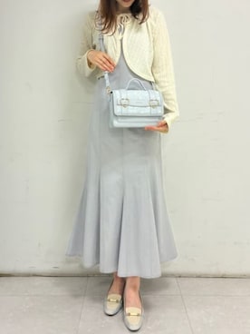 「アイテム（バッグ、ブルー系）」を使った、SAMANTHAVEGAStaffさん（レディース・158cm）の夏コーディネート