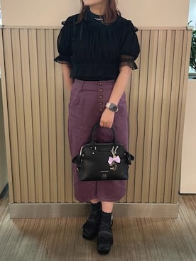 「アイテム（チャーム）」を使った、SAMANTHAVEGAStaffさん（レディース・151cm）の夏コーディネート