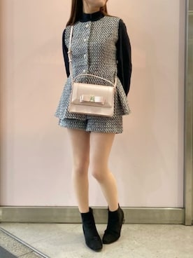 「SAMANTHAVEGA（サマンサベガ）のアイテム」を使った、SAMANTHAVEGAStaffさん（レディース・157cm）の秋コーディネート