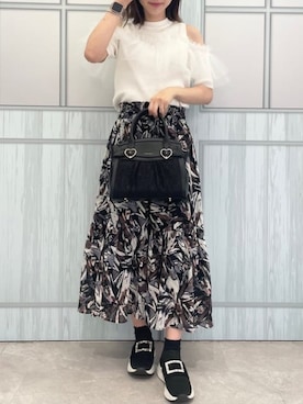 「ハートバッグ」｜SAMANTHAVEGAStaffさん（レディース・160cm）の夏コーディネート