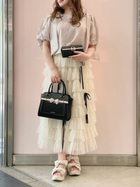 「アイテム（財布）」を使った、SAMANTHAVEGAStaffさん（レディース・151cm）の夏コーディネート