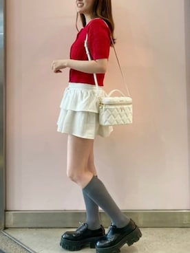 「SAMANTHAVEGA（サマンサベガ）のアイテム」を使った、SAMANTHAVEGAStaffさん（レディース・157cm）の秋コーディネート