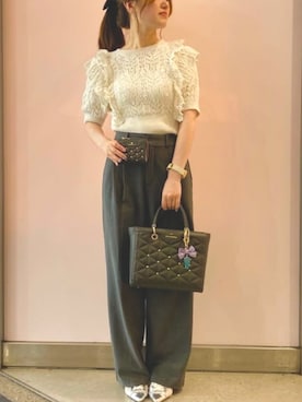 「SAMANTHAVEGA（サマンサベガ）のアイテム（財布/小物）」を使った、SAMANTHAVEGAStaffさん（レディース・157cm）の夏コーディネート