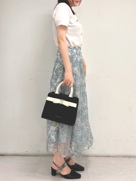 「アイテム（ハンドバッグ）」を使った、SAMANTHAVEGAStaffさん（レディース・172cm）の夏コーディネート