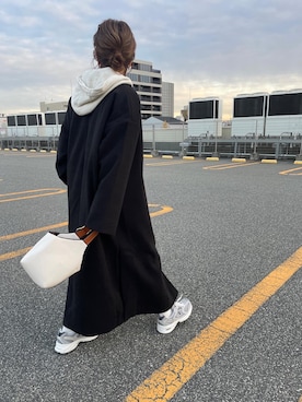 「ap retro（アプレトロ）のアイテム（チェスターコート）」を使った、𝚜𝚊𝚢𝚊さん（レディース・152cm）の冬コーディネート