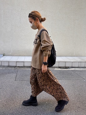 「アイテム（ブーツ）」を使った、𝚜𝚊𝚢𝚊さん（レディース・152cm）の秋コーディネート