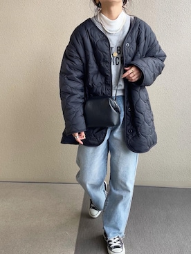 「apres jour mignon（アプレジュールミニョン）のアイテム（ブルゾン）」を使った、𝚜𝚊𝚢𝚊さん（レディース・152cm）の冬コーディネート