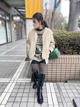 「chiiiibag」｜「アイテム（その他アウター）」を使った、𝚜𝚊𝚢𝚊さん（レディース・152cm）の冬コーディネート