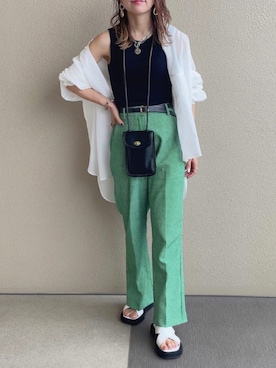「ミニショルダー」｜「アイテム（その他）」を使った、𝚜𝚊𝚢𝚊さん（レディース・152cm）の夏コーディネート