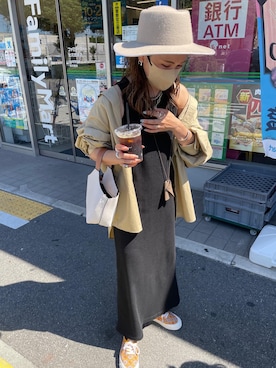 「Auntie Rosa Holiday（アンティローザホリデー）のアイテム（ワンピース）」を使った、𝚜𝚊𝚢𝚊さん（レディース・152cm）の秋コーディネート