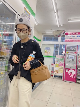 「ISOOK（アイスー）のアイテム（Tシャツ/カットソー）」を使った、𝚜𝚊𝚢𝚊さん（レディース・152cm）の春コーディネート