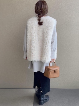 「GRL（グレイル）のリブニットフレアパンツ（その他パンツ）」を使った、𝚜𝚊𝚢𝚊さん（レディース・152cm）の冬コーディネート