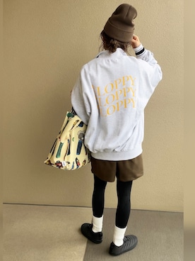 「GRL」｜「アイテム（ニットキャップ/ビーニー）」を使った、𝚜𝚊𝚢𝚊さん（レディース・152cm）の冬コーディネート