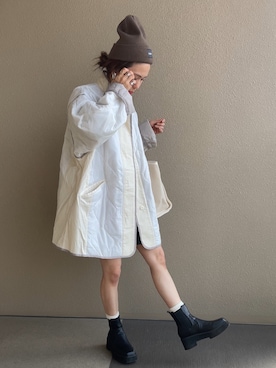 「179/WG（イチナナキュウダブルジー）のアイテム（その他アウター）」を使った、𝚜𝚊𝚢𝚊さん（レディース・152cm）の秋コーディネート