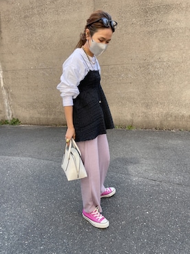 「feepur（フェピュール）のアイテム（スウェット）」を使った、𝚜𝚊𝚢𝚊さん（レディース・152cm）の春コーディネート