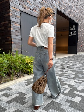 「アイテム（デニムパンツ）」を使った、𝚜𝚊𝚢𝚊さん（レディース・152cm）の夏コーディネート
