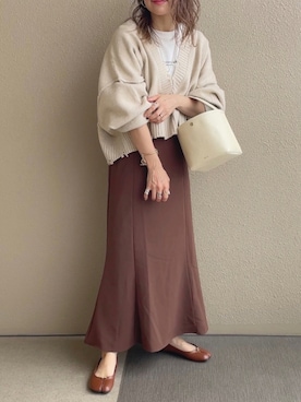 「秋のカフェオレコーデ」｜「アイテム（その他）」を使った、𝚜𝚊𝚢𝚊さん（レディース・152cm）の秋コーディネート