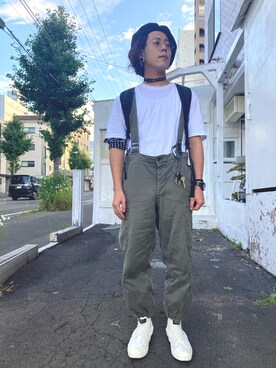 「CABANE de ZUCCa（カバンドズッカ）のアイテム（シューズ）」を使った、針山ラットさん（メンズ・164cm）の秋コーディネート