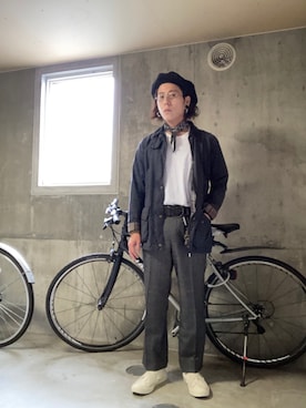 「CABANE de ZUCCa（カバンドズッカ）のアイテム（シューズ）」を使った、針山ラットさん（メンズ・164cm）の秋コーディネート