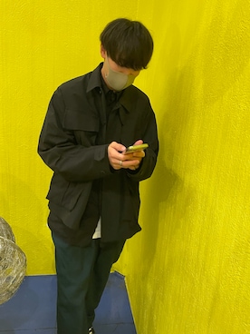 「服とコスメでなりたい自分に」｜「アイテム（ブルゾン）」を使った、TAKASHIさん（メンズ・170cm）の冬コーディネート