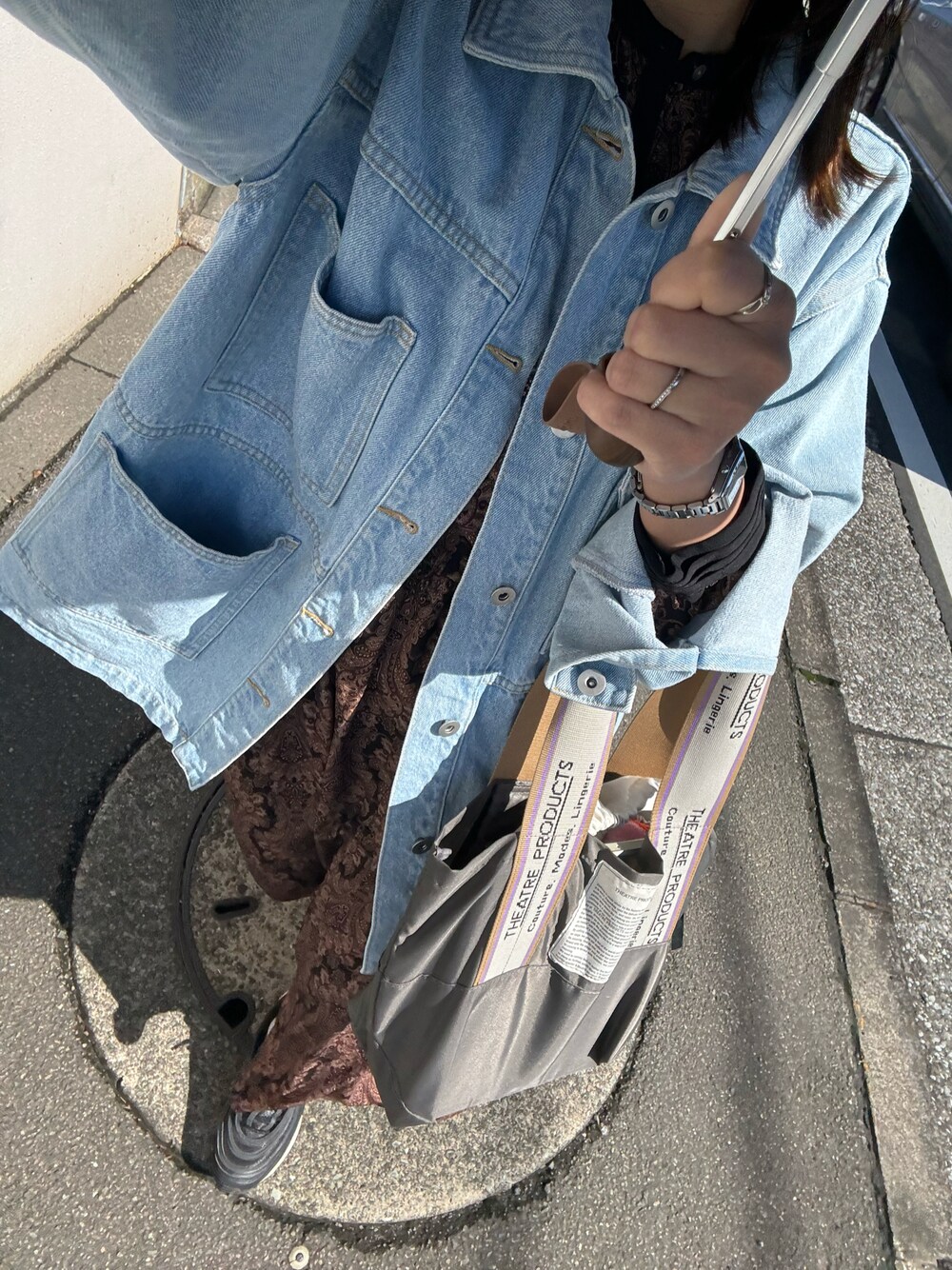 【KBF 】新品　ライトブルー デニムカバーオール KBF 】新品 ライトブルー デニムカバーオール
