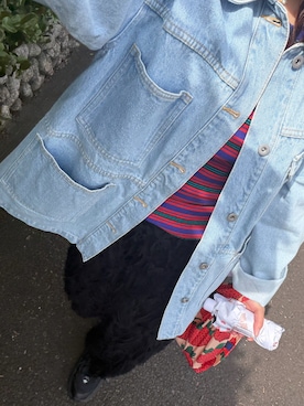 「KBF（ケイビーエフ）のアイテム（ジャケット/アウター）」を使った、krh810さん（レディース・154cm）の春コーディネート