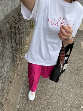 「bohmal（ボマール）のアイテム（パンツ）」を使った、krh810さん（レディース・154cm）の夏コーディネート