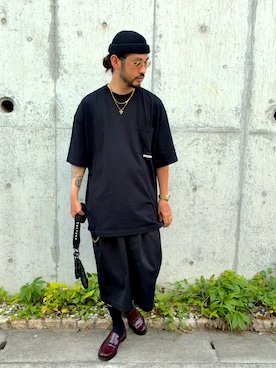 「COOTIE PRODUCTIONS（クーティープロダクションズ）のアイテム」を使った、Rainyさん（メンズ・174cm）の夏コーディネート