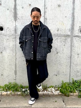 「アイテム（デニムジャケット）」を使った、Rainyさん（メンズ・174cm）の秋コーディネート