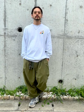 「アイテム（Tシャツ/カットソー）」を使った、Rainyさん（メンズ・174cm）の秋コーディネート