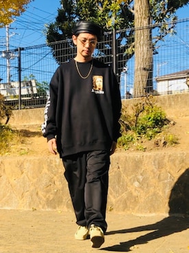 「Starting Over（スターティングオーバー）のアイテム（パンツ）」を使った、Rainyさん（メンズ・174cm）の冬コーディネート