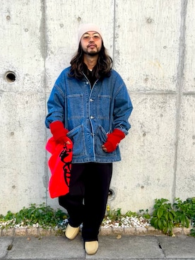 「アイテム（ニットキャップ/ビーニー）」を使った、Rainyさん（メンズ・174cm・40代）の秋コーディネート