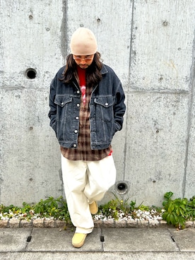 「アイテム（チノパンツ）」を使った、Rainyさん（メンズ・174cm・40代）の冬コーディネート