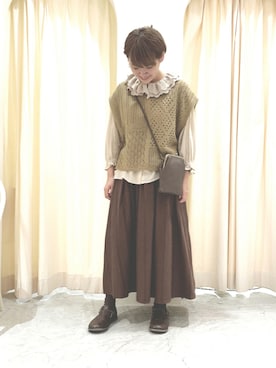 「アイテム（ドレスシューズ）」を使った、オ オ サ トさん（レディース・157cm）の秋コーディネート