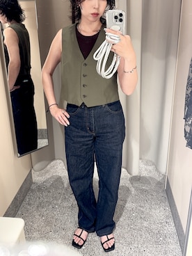 「H&M（エイチ・アンド・エム）のアイテム（ベスト）」を使った、aya19900124さん（レディース・163cm）の夏コーディネート