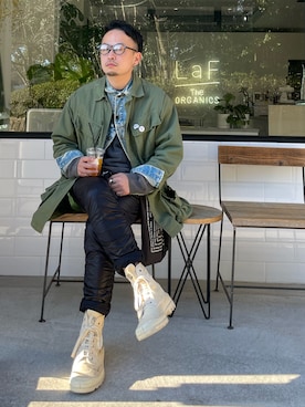 「ato（アトウ）のアイテム」を使った、N_RaF_nistaさん（メンズ・163cm）の春コーディネート