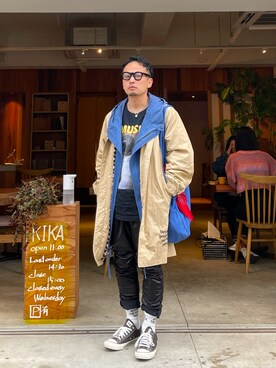 「ato（アトウ）のアイテム」を使った、N_RaF_nistaさん（メンズ・163cm）の秋コーディネート