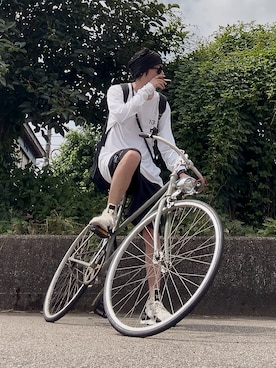 「PRADA（プラダ）のアイテム（バッグ）」を使った、yst(不定期)さん（メンズ・172cm）の夏コーディネート