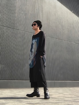 「Yohji Yamamoto POUR HOMME（ヨウジヤマモトプールオム）のアイテム」を使った、yst(不定期)さん（メンズ・172cm）の秋コーディネート