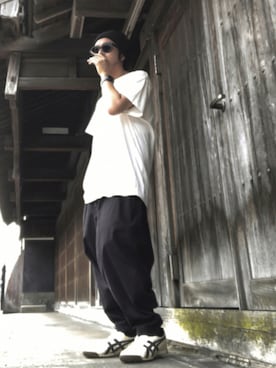 「ASICS（アシックス）のアイテム」を使った、yst(不定期)さん（メンズ・172cm）の夏コーディネート