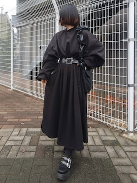 「HARE（ハレ）のアイテム」を使った、MIHOさん（レディース・153cm）の冬コーディネート