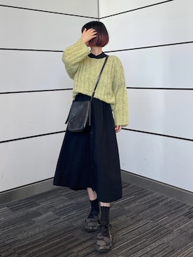 「ニットコーデ」｜MIHOさん（レディース・153cm）の秋コーディネート