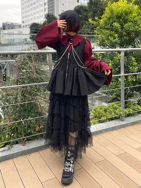 「アイテム（ベスト）」を使った、MIHOさん（レディース・153cm）の秋コーディネート