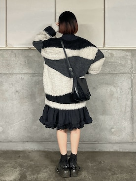 「アイテム（カーディガン/ボレロ）」を使った、MIHOさん（レディース・153cm）の秋コーディネート
