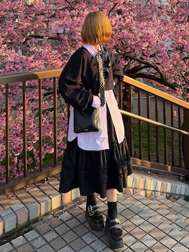 「coca（coca）（コカ）のアイテム」を使った、MIHOさん（レディース・153cm）の春コーディネート