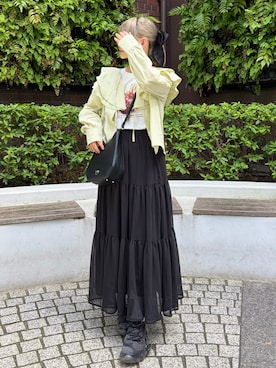 「HARE（ハレ）のアイテム（バッグ）」を使った、MIHOさん（レディース・153cm）の夏コーディネート