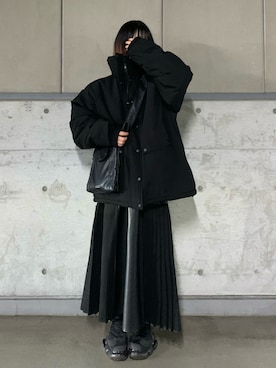 「アイテム（ブルゾン）」を使った、MIHOさん（レディース・153cm）の冬コーディネート